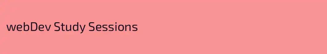 webDev Study Sessions